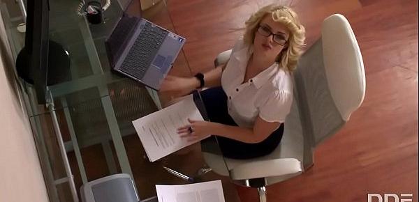  Company Provides Hardcore Secretary Fuck for New Hire